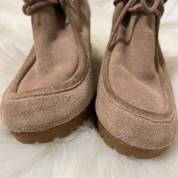 Michael Kors Tan Suede Rory Wedge Bootie, Size 7 - Picture 10 of 14